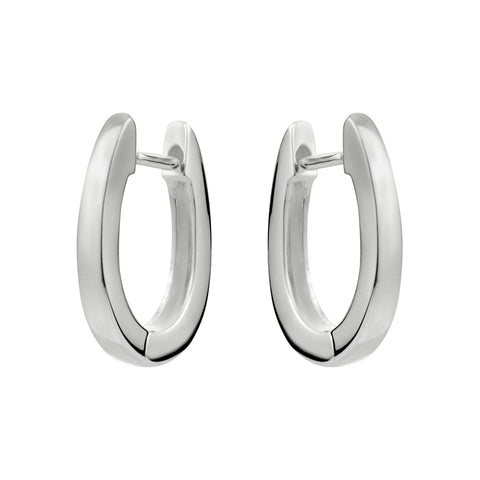 Sterling Silver Oval Hoops