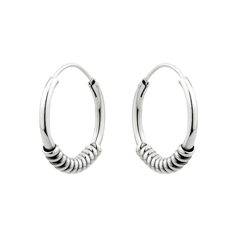 Sterling Silver Disc Hoops