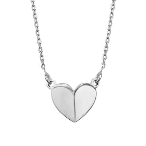 Sterling Silver Polished Folded Heart