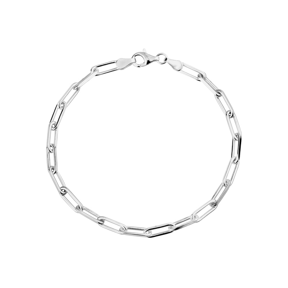 Sterling Silver Small Paperclip Bracelet