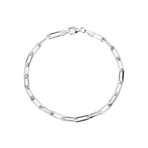 Sterling Silver Small Paperclip Bracelet