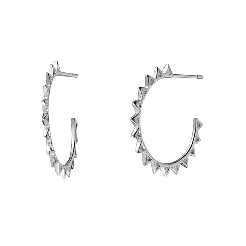 Sterling Silver Rocker Mini Triangle Hoops