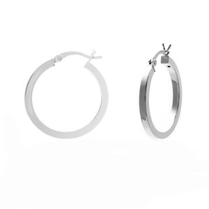 Sterling Silver Knife Edge Round Tube Hoops