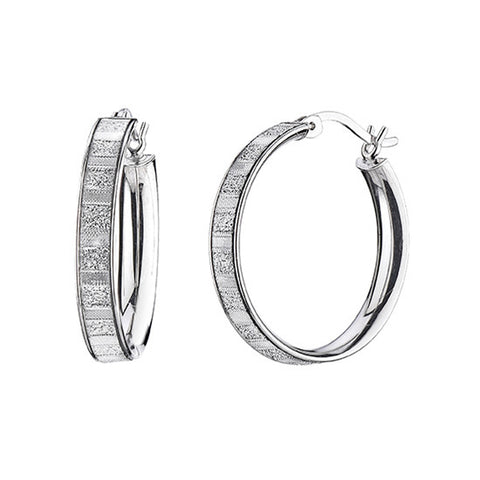 Sterling Silver Stardust Hoops