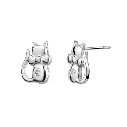 Sterling Silver Cat Studs