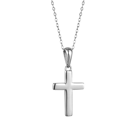 Sterling Silver Polished Cross Pendant