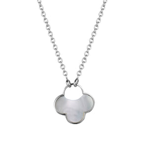 Sterling Silver Genuine Mother of Pearl Clover Pendant